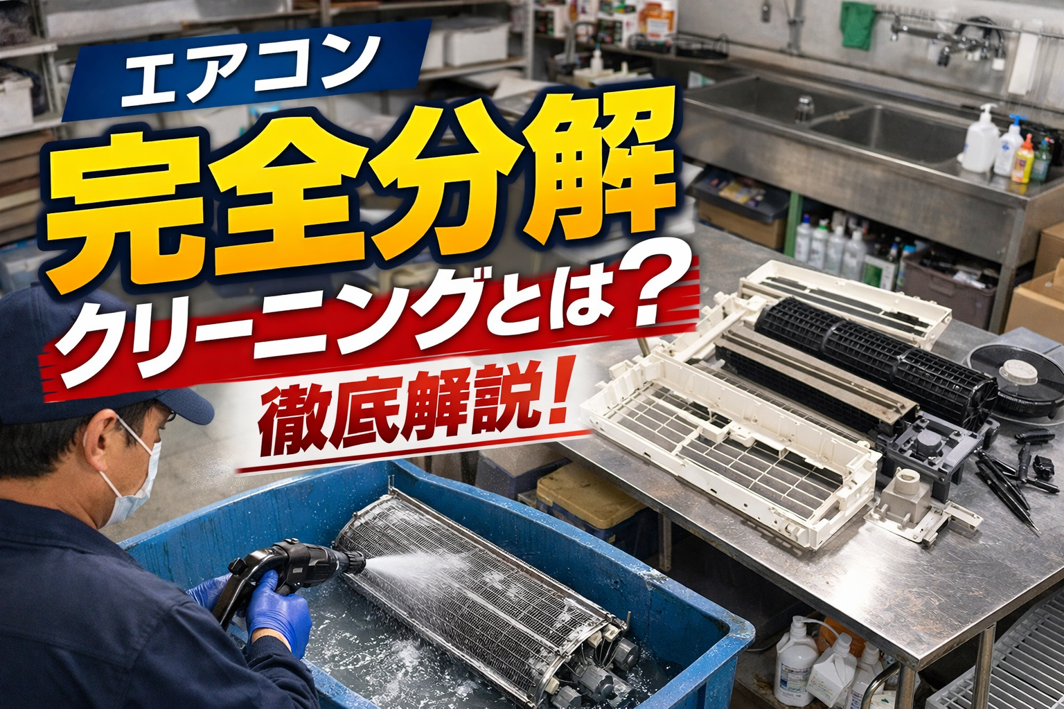 エアコン完全分解クリーニングの作業内容を解説