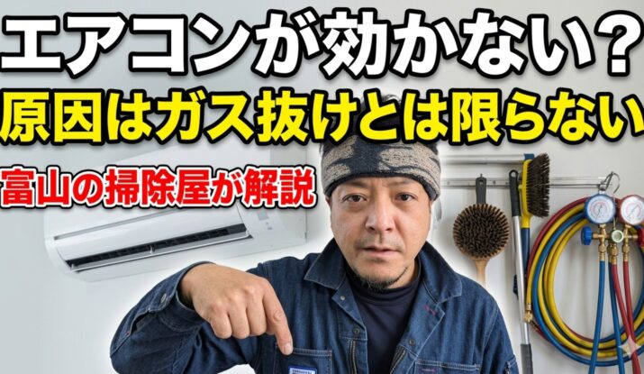 エアコンが効かない原因を富山の掃除屋が解説するイメージ